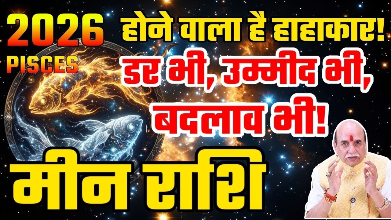 मीन राशि 2026 - होने वाला है हाहाकार! डर भी, उम्मीद भी, बदलाव भी! Pisces Horoscope 2026 | Meen Rashi