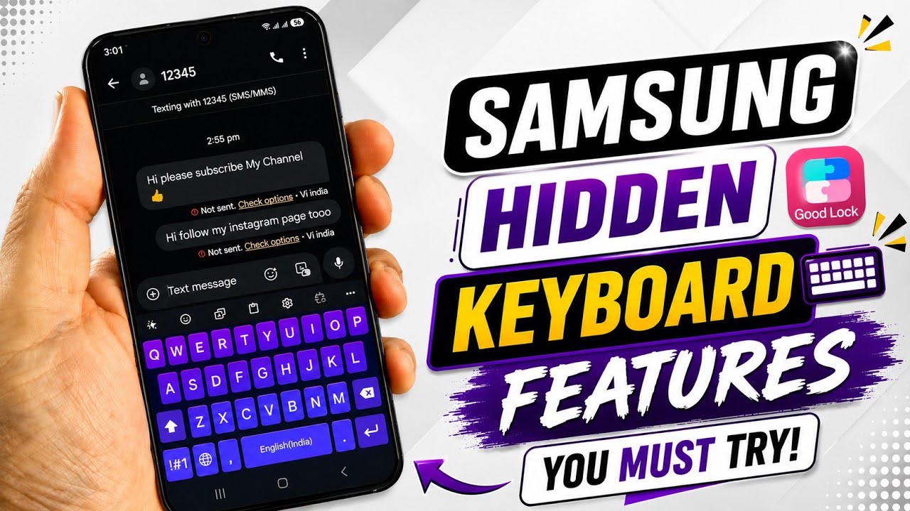 Samsung : Try New Hidden Crazy Keyboard Features On Your Galaxy Phones! 😱 #samsung #oneui #s25ultra 