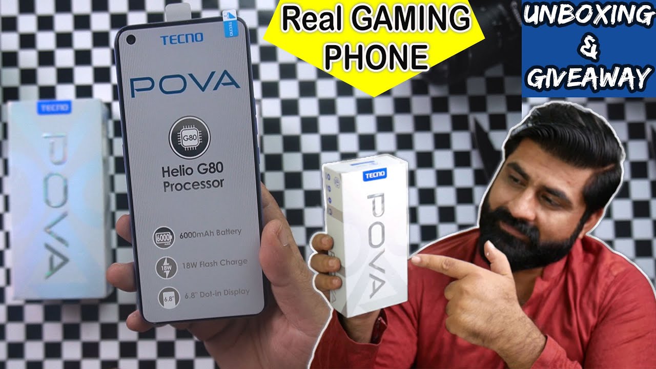 Tecno POVA Unboxing - Giveaway | REAL GAMING  PHONE ! Helio G80 | 6gb/128gb in Just 24999/- ⚡⚡⚡