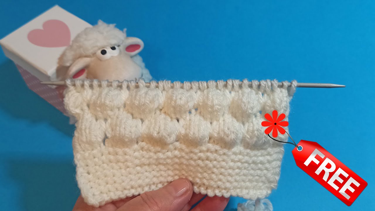 Nádherný bublinkový vzor. Bubble Stitch | Bubble Knitting Pattern