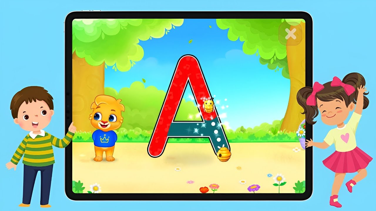 Learn ABC Latters For Children | ABC Tracing And ABC Song With A For Apple 