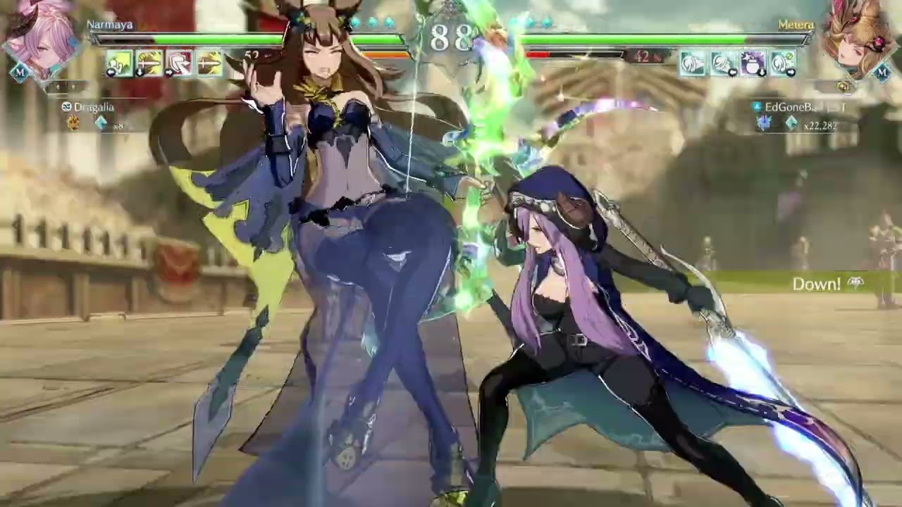GBVSR High Level Gameplay Dragalia Narmaya VS EdGoneBad Metera