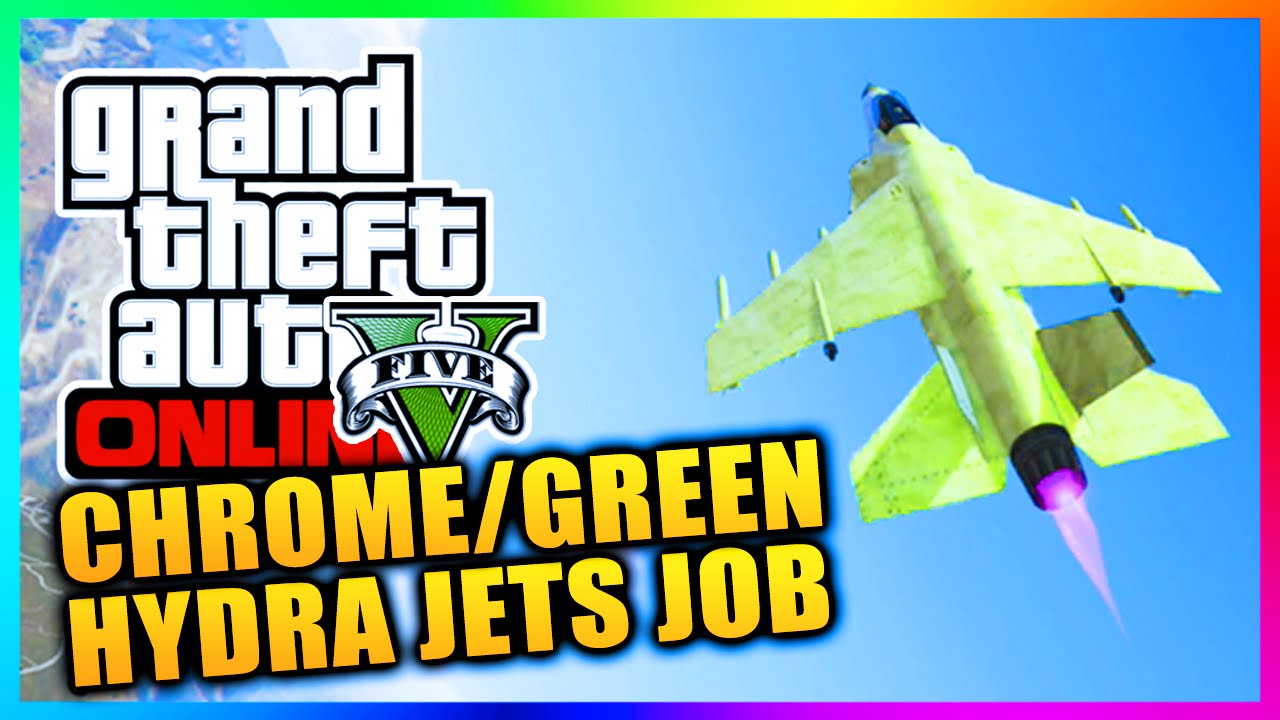 GTA 5 Heists DLC - Awesome Chrome & Lime Green Hydra Job - Custom Pegasus Vehicles Idea! (GTA V)