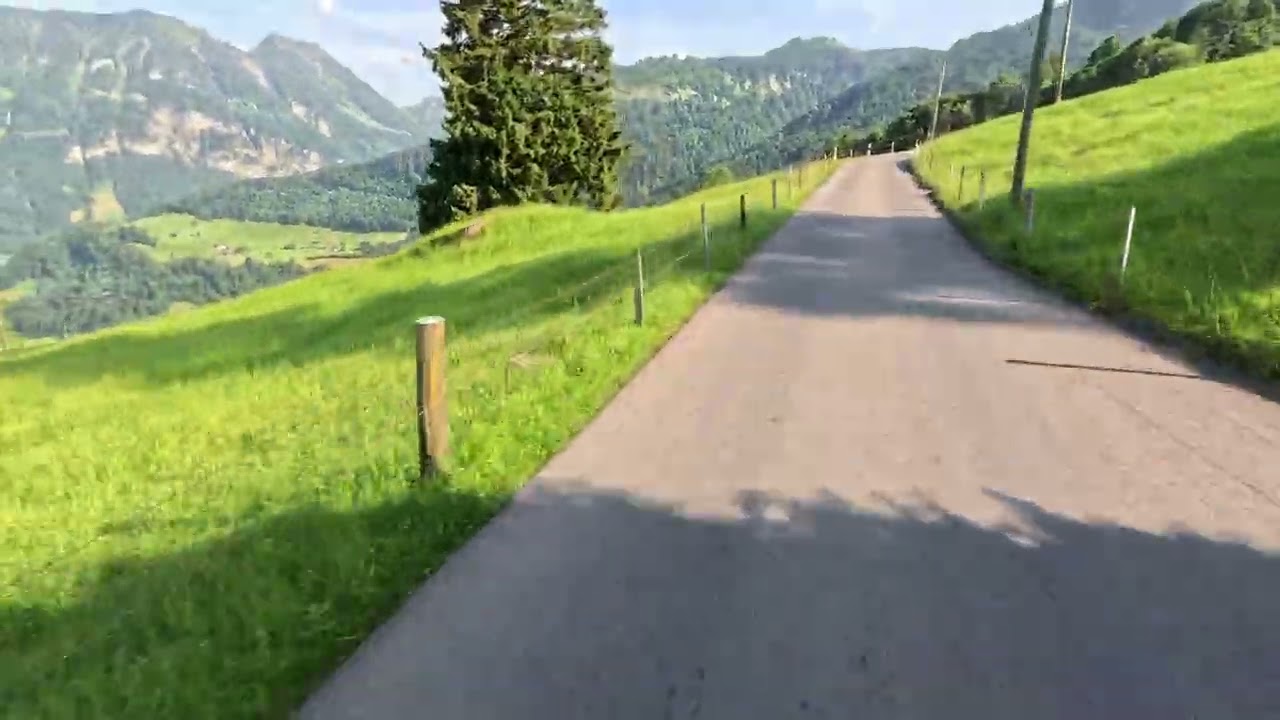 Small road in Switzerland