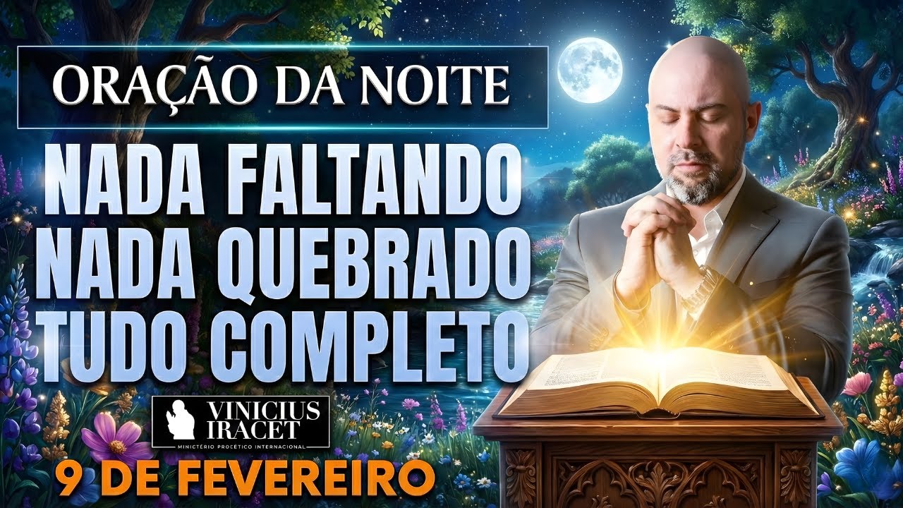 ORAÇÃO DA NOITE DE HOJE 9 DE FEVEREIRO SALMO 91 NADA FALTANDO NADA QUEBRADO O PODER Vinicius Iracet_