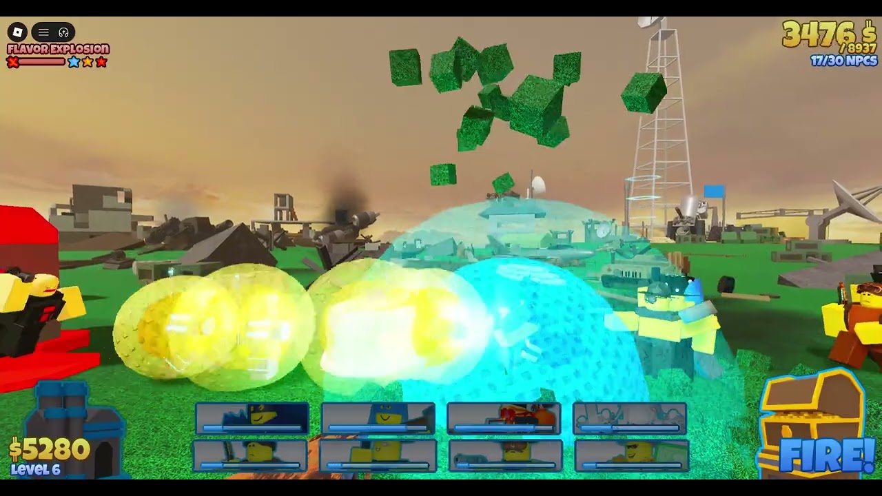 Roblox The Battle Bricks tumore mode Uncooked Business stage 8 (3 star)
