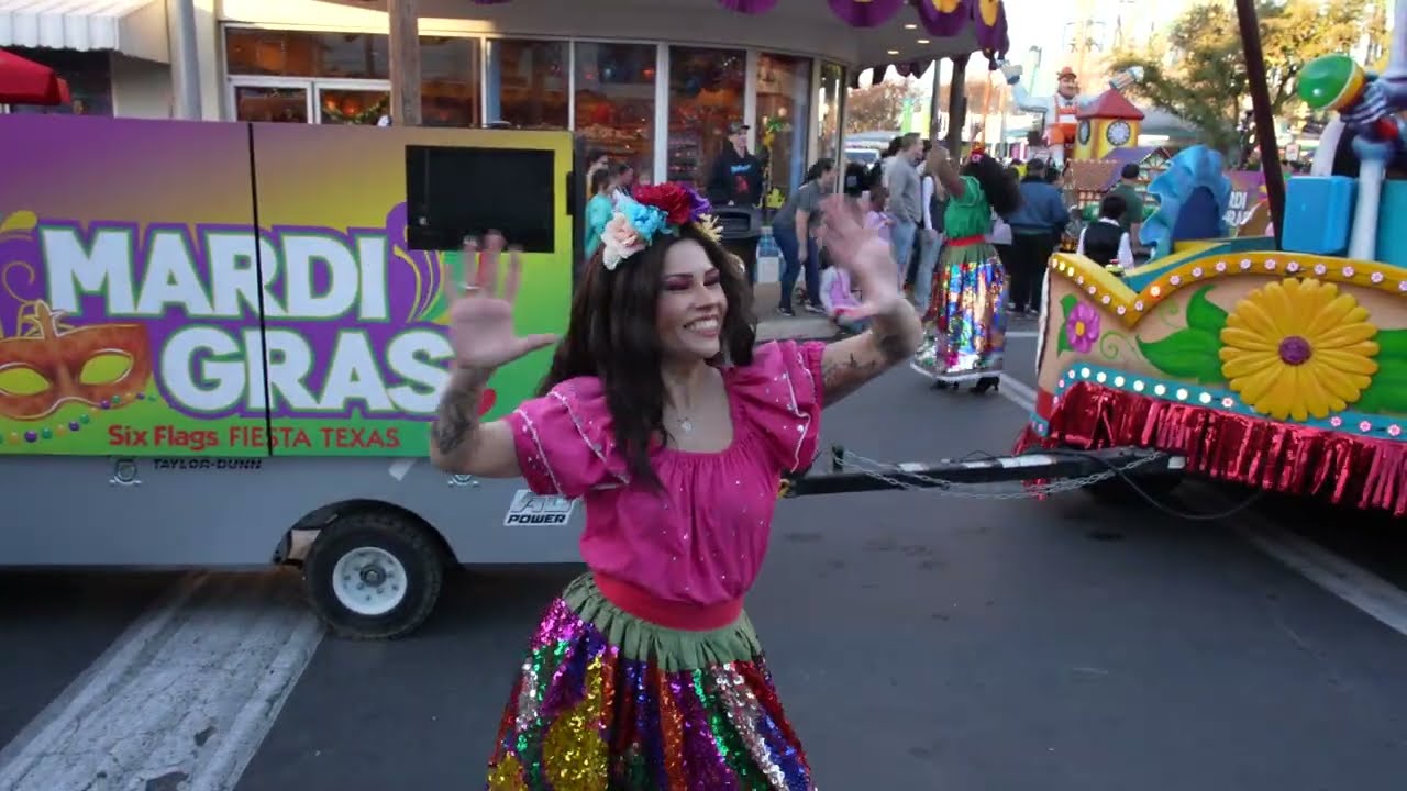 Mardi Gras Festival 2025 Full Show Parade -Six Flags Fiesta Texas