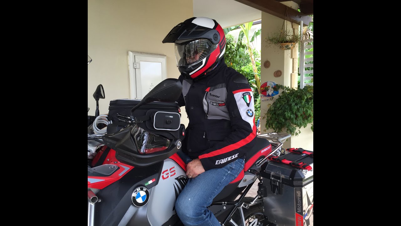 SCHUBERTH E1 -PROVA CON MOTO- BMW GS 1200 ADVENTURE 2016 --