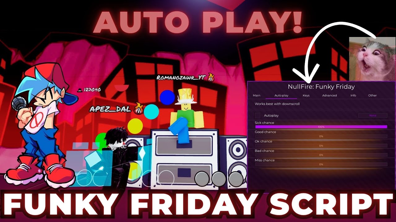 Auto play Funky Friday Script - ROBLOX EXPLOITING