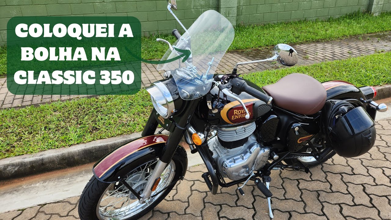 BOLHA PARABRISA UNIVERSAL NA CLASSIC 350 DA ROYAL ENFIELD