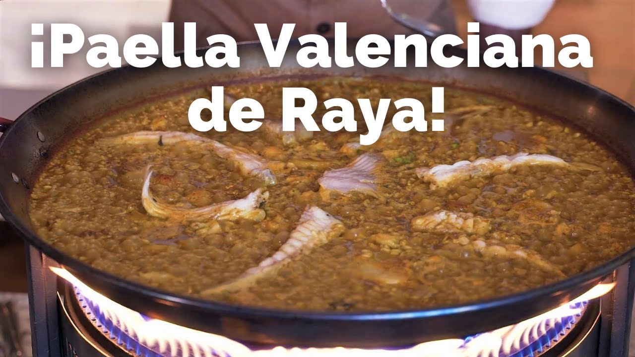 Paella valeciana de raya y coliflor