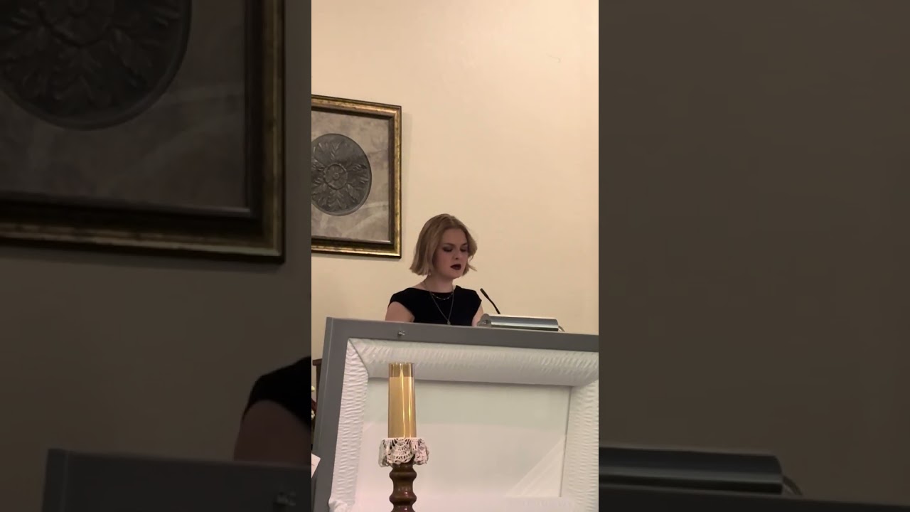 Leah singing at her Grandma’s funeral. 