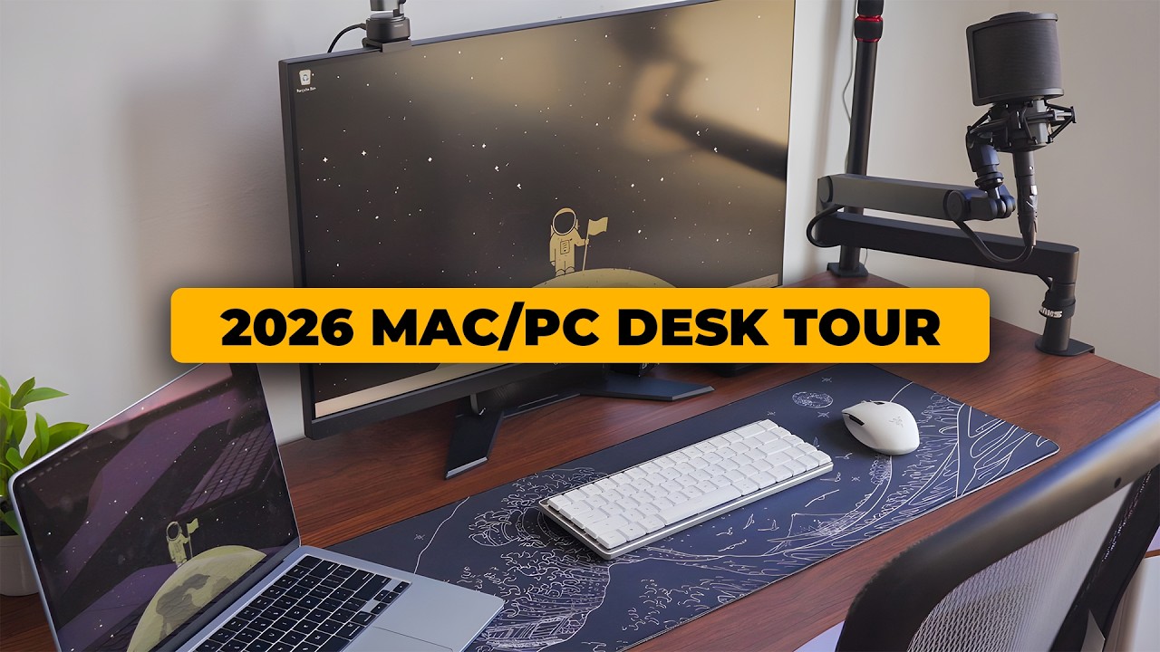 Обзор идеальной конфигурации рабочего места для Mac/PC (2026) с участием OBSBOT Tiny 3