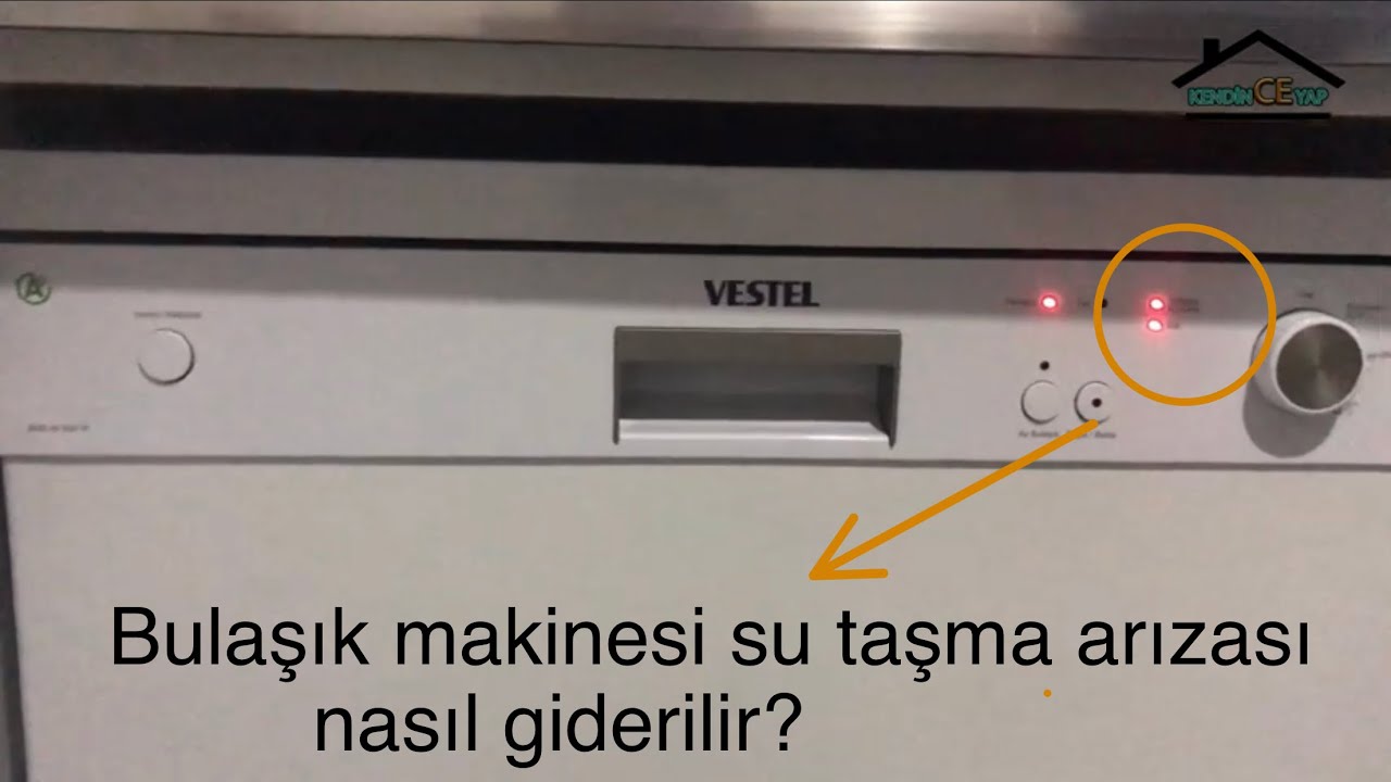 bulaşık makinesi su almama arızası. Su taşma hatası çözümü.
