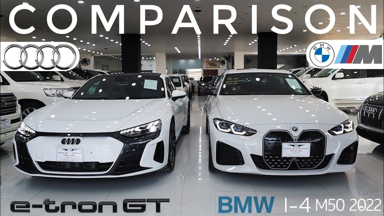 BMW I-4 M50 2022 VS Audi E-Tron GT 2022. Best EV's Comparison.