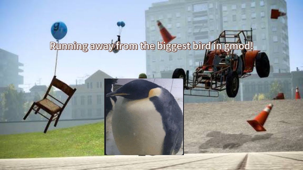 Running away from the biggest bird in gmod!
