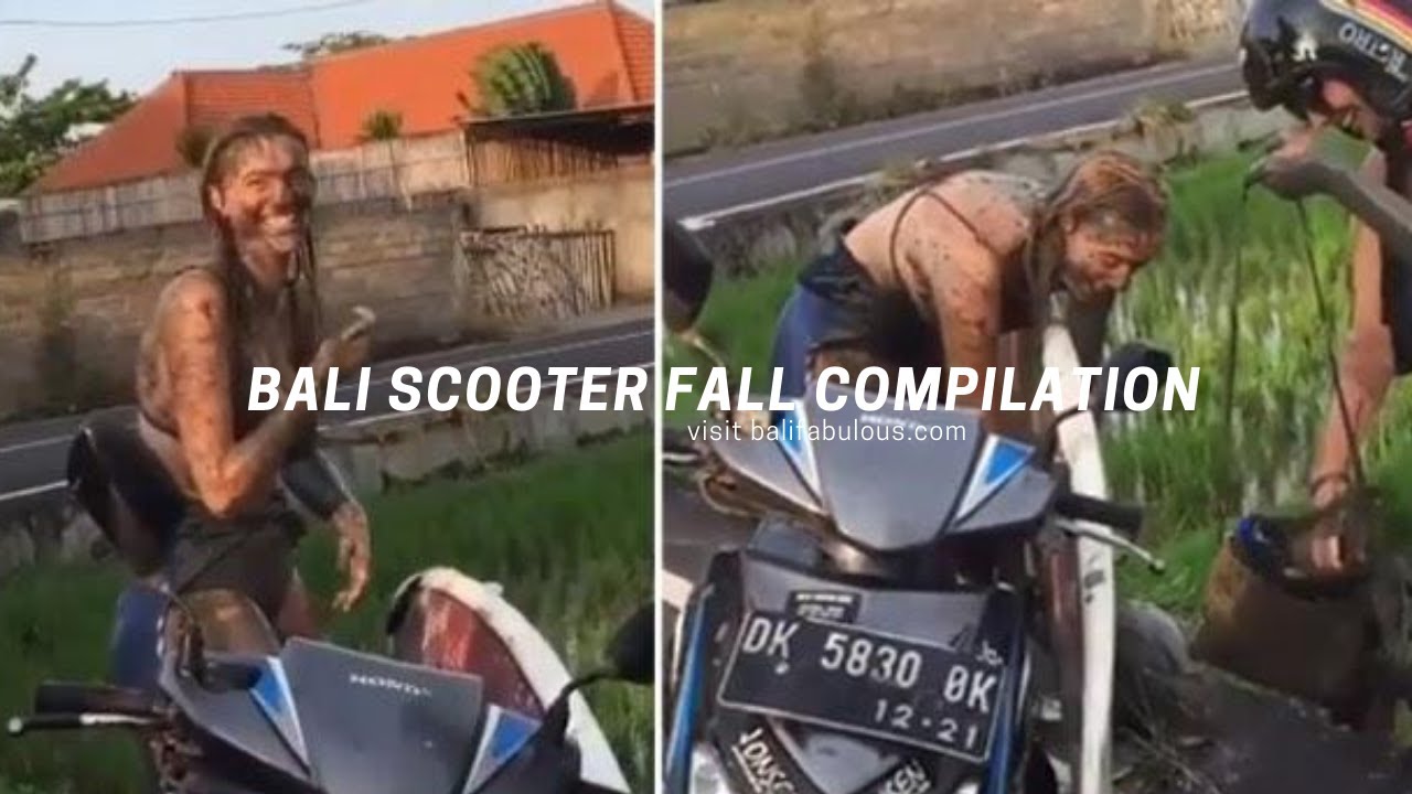 Bali Tourist Scooter Fail Compilation