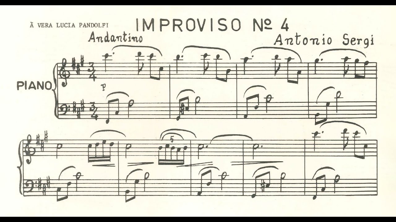 Antonio Sergi - Improviso No.4 (Achille Picchi, piano)