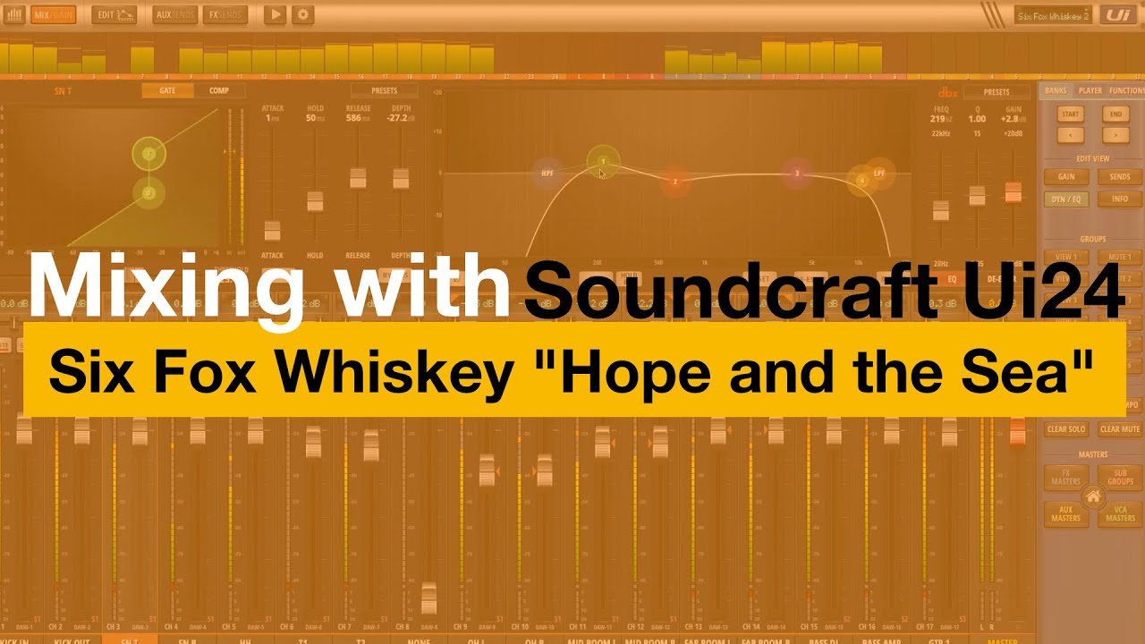 Mixing with Soundcraft Ui24R - Six Fox Whiskey 