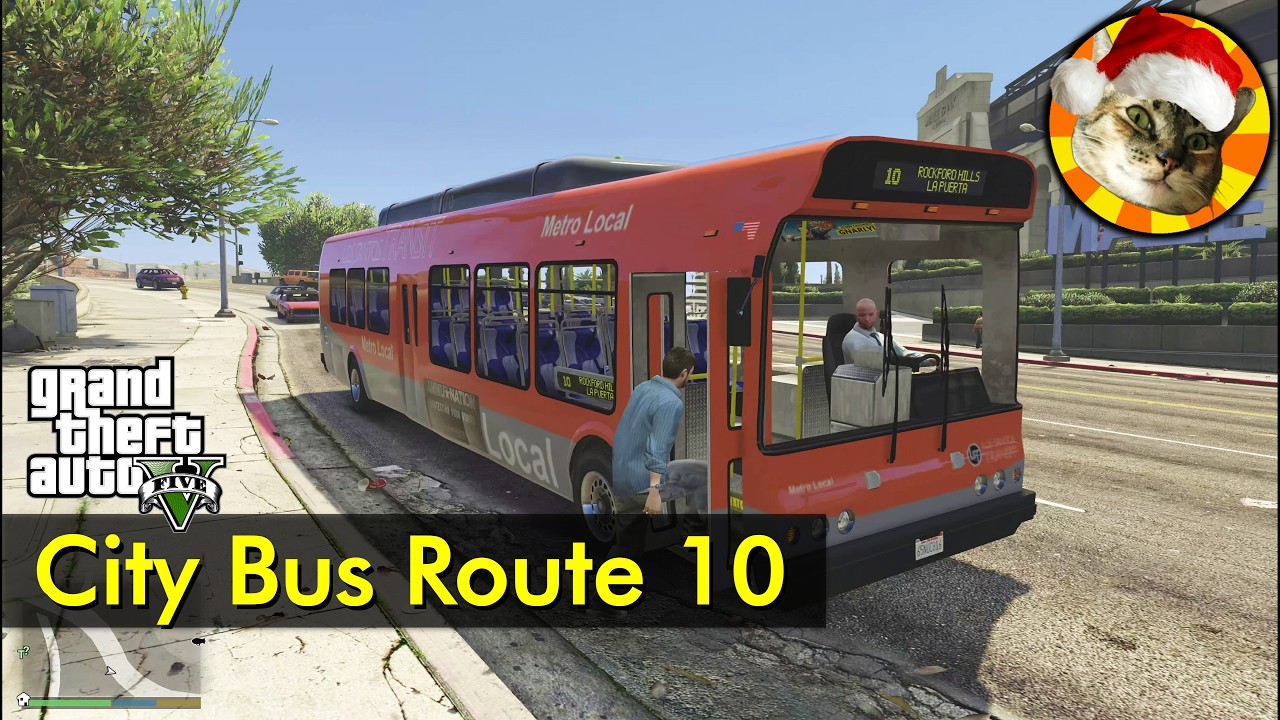 Bus Route 10 | City Bus Ride (passenger) | GTA V