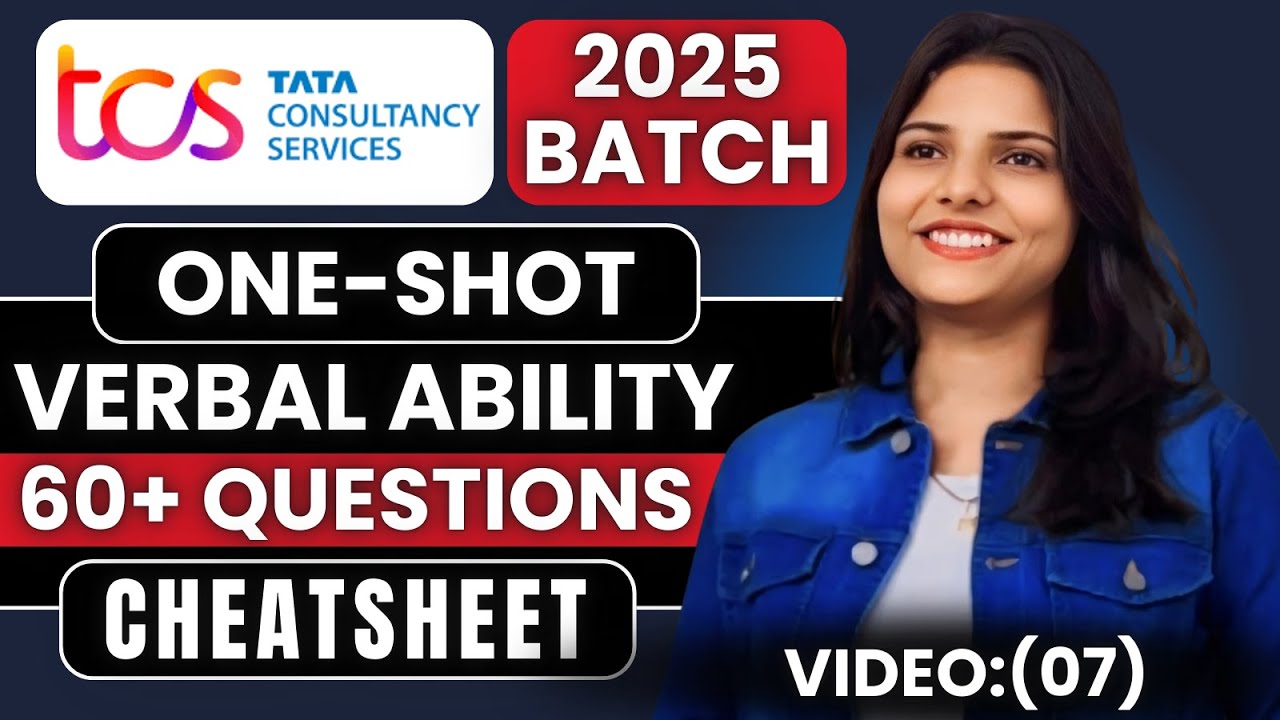 TCS NQT Verbal Ability Latest Questions | 20+ Verbal Ability Questions TCS NQT | TCS Exam Questions