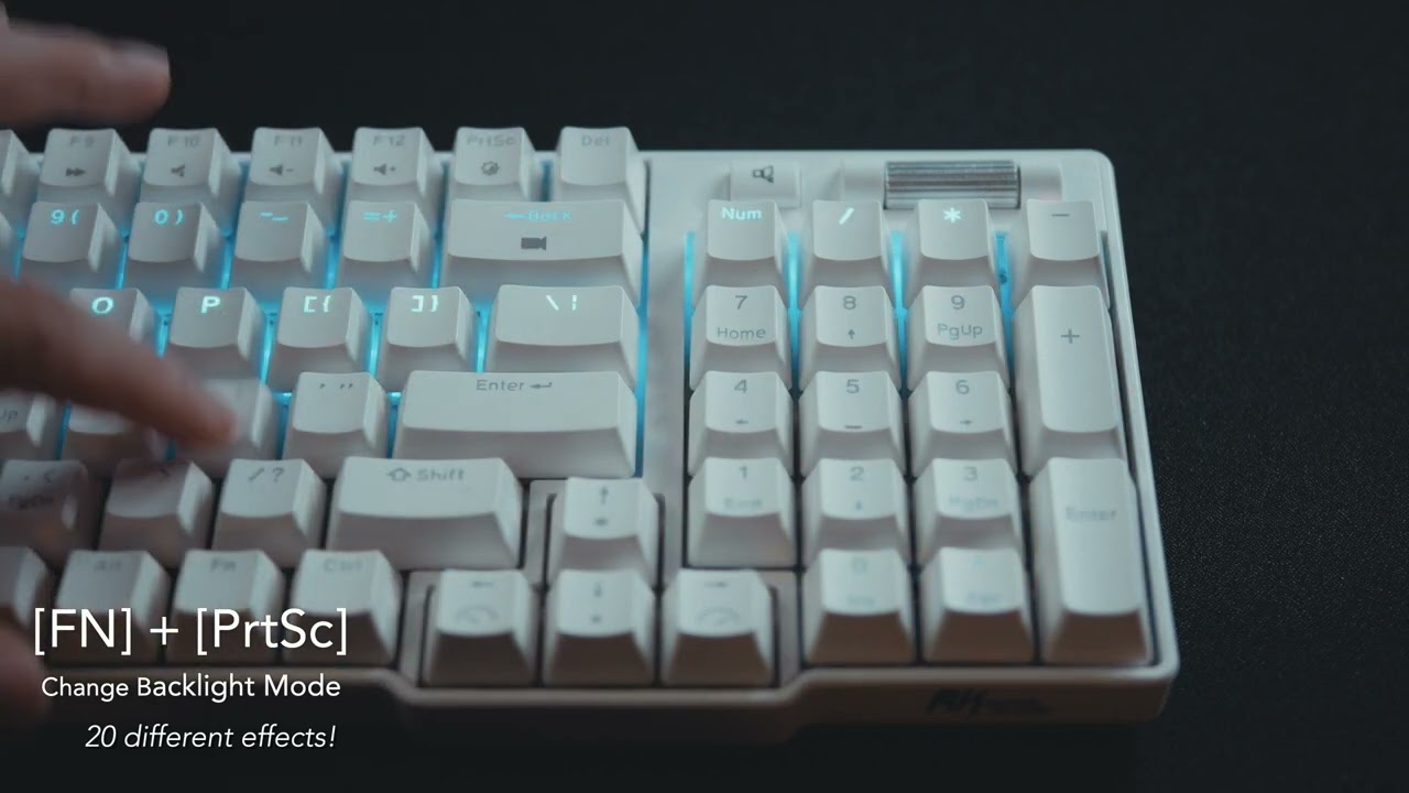 Royal Kludge RK96  Backlight Demonstration