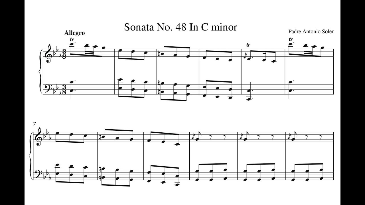 Father Antonio Soler (1729-1783) Sonata in C minor, R. 48
