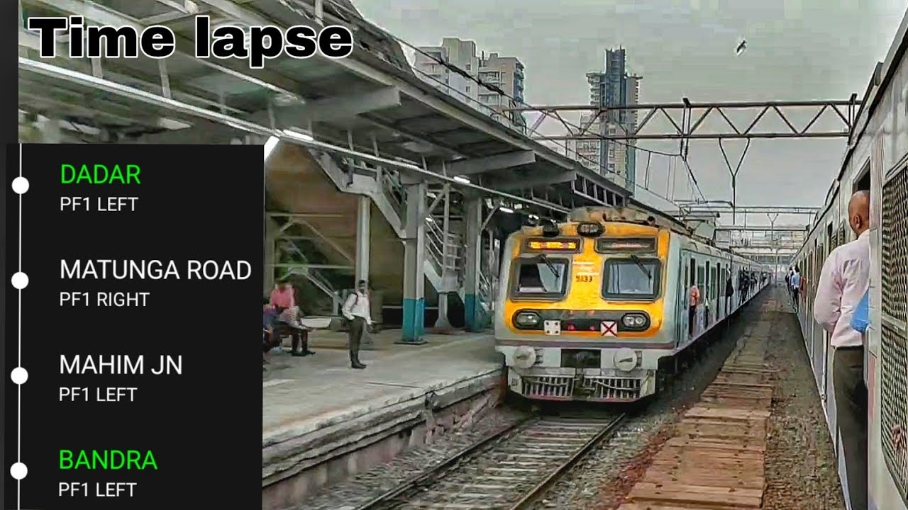 Dadar to Bandra Full Journey Uncut Time lapse | Borivali Fast local train | indian railway