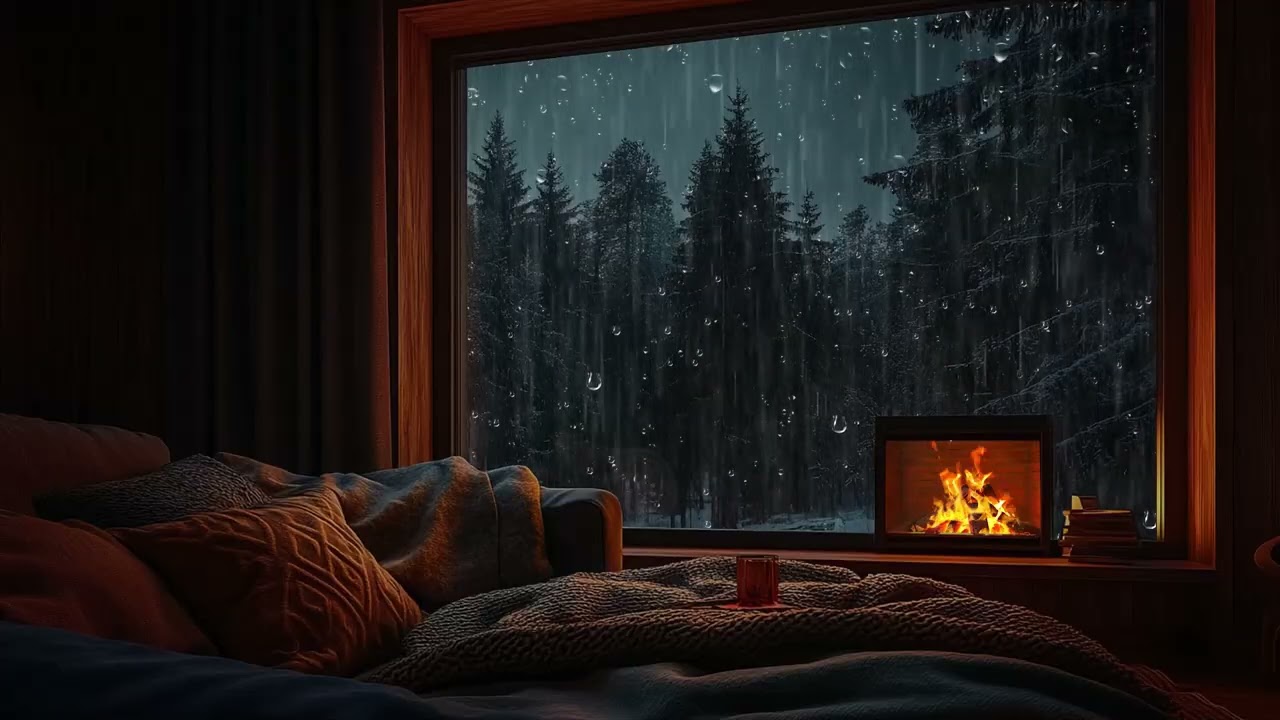 Sleep Instantly and Relax Deeply with Heavy Rain on Window and Strong Thunder