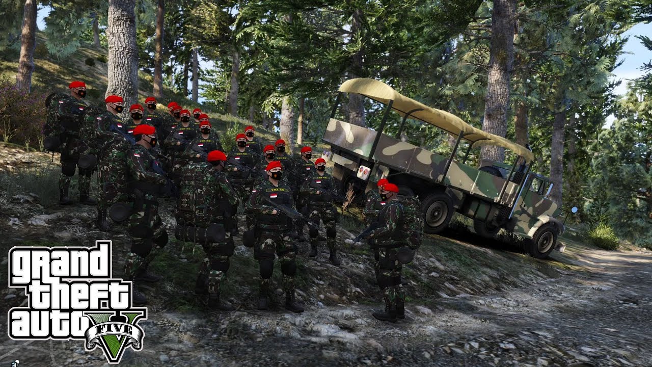 Pasukan TNI Menemukan Rumah Markas KKB Di Hutan! GTA 5 Mod Polisi Indonesia