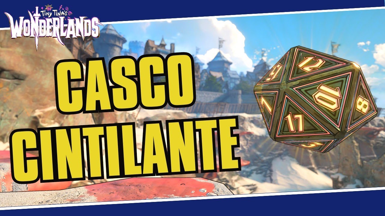 Casco Cintilante Localiza&ccedil;&atilde;o de Todos os Dados da Sorte (Tiny Tina's Wonderlands)