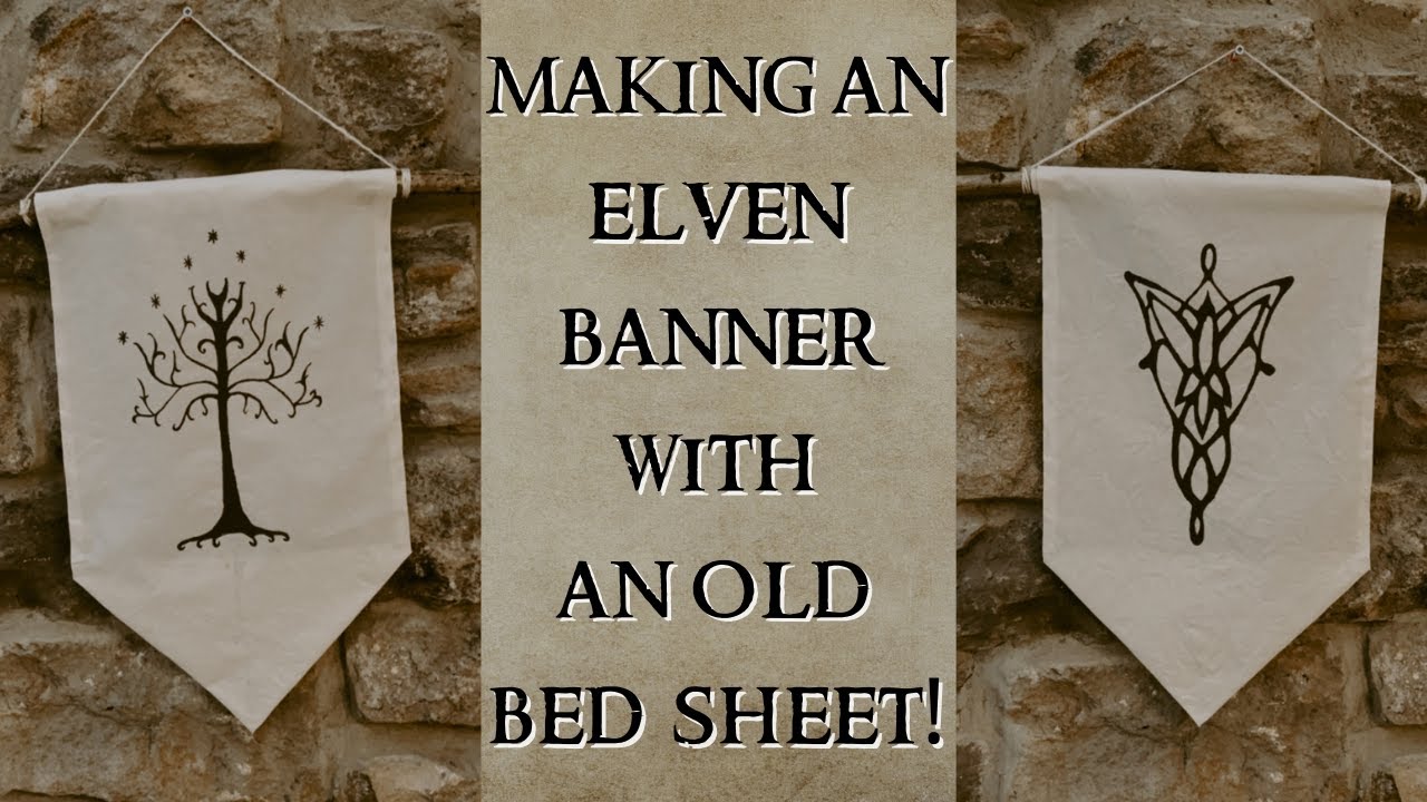 How to Make a Middle Earth Banner With an Old Bedsheet! 🧝‍♀️🌿