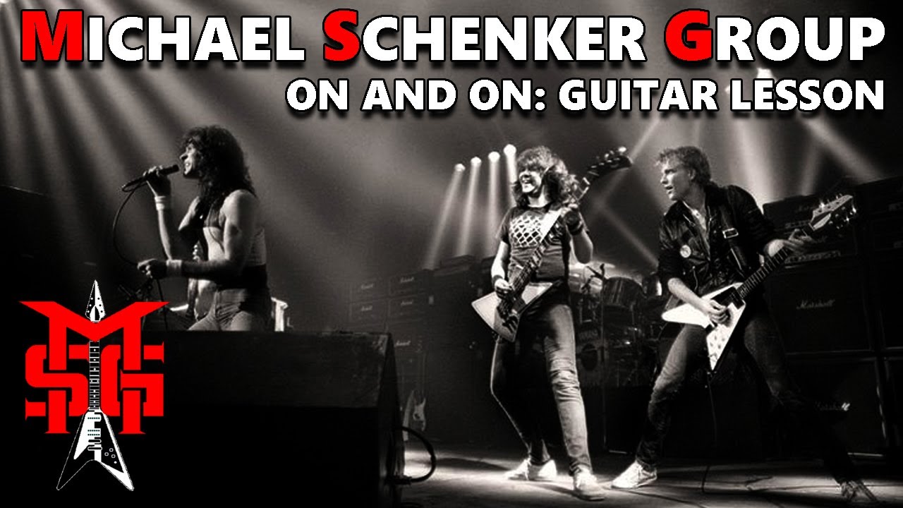 MICHAEL SCHENKER GROUP On and On Easy Guitar Lesson (the riffs only)