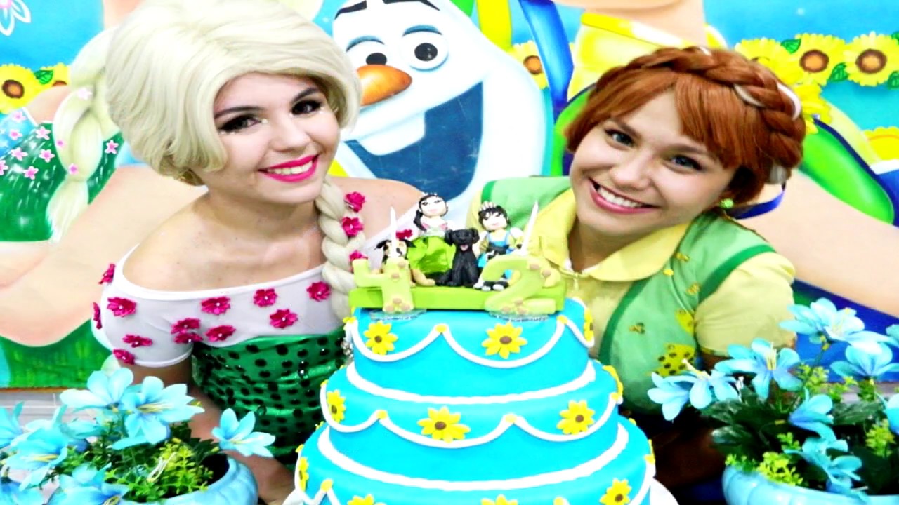 Personagens Vivos Elsa e Anna { Frozen Fever }♥ / @valpersonagens