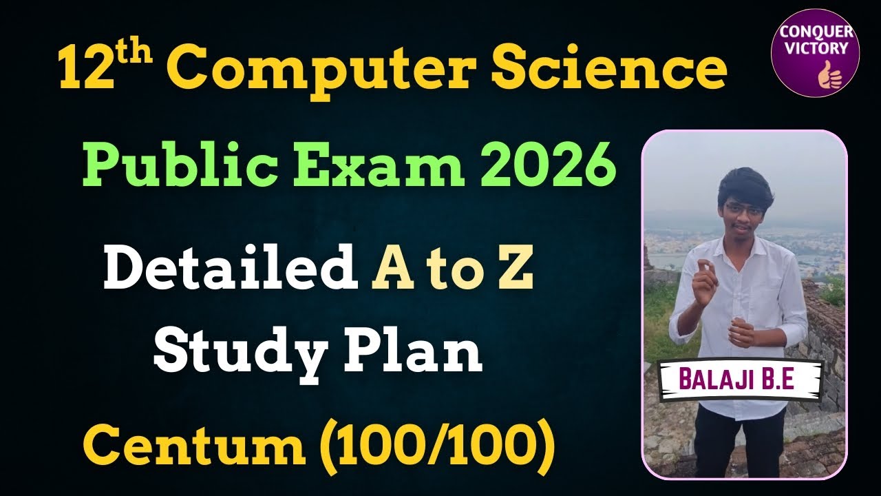 12th Computer Science Study plan | Public Exam 2026 | Important Questions | Compulsory | One marks