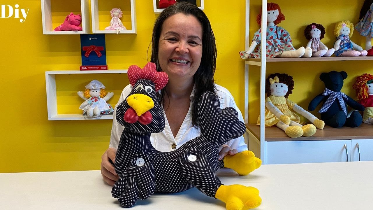 Como Fazer Galinha de Tecido para Decoração / Renda Extra