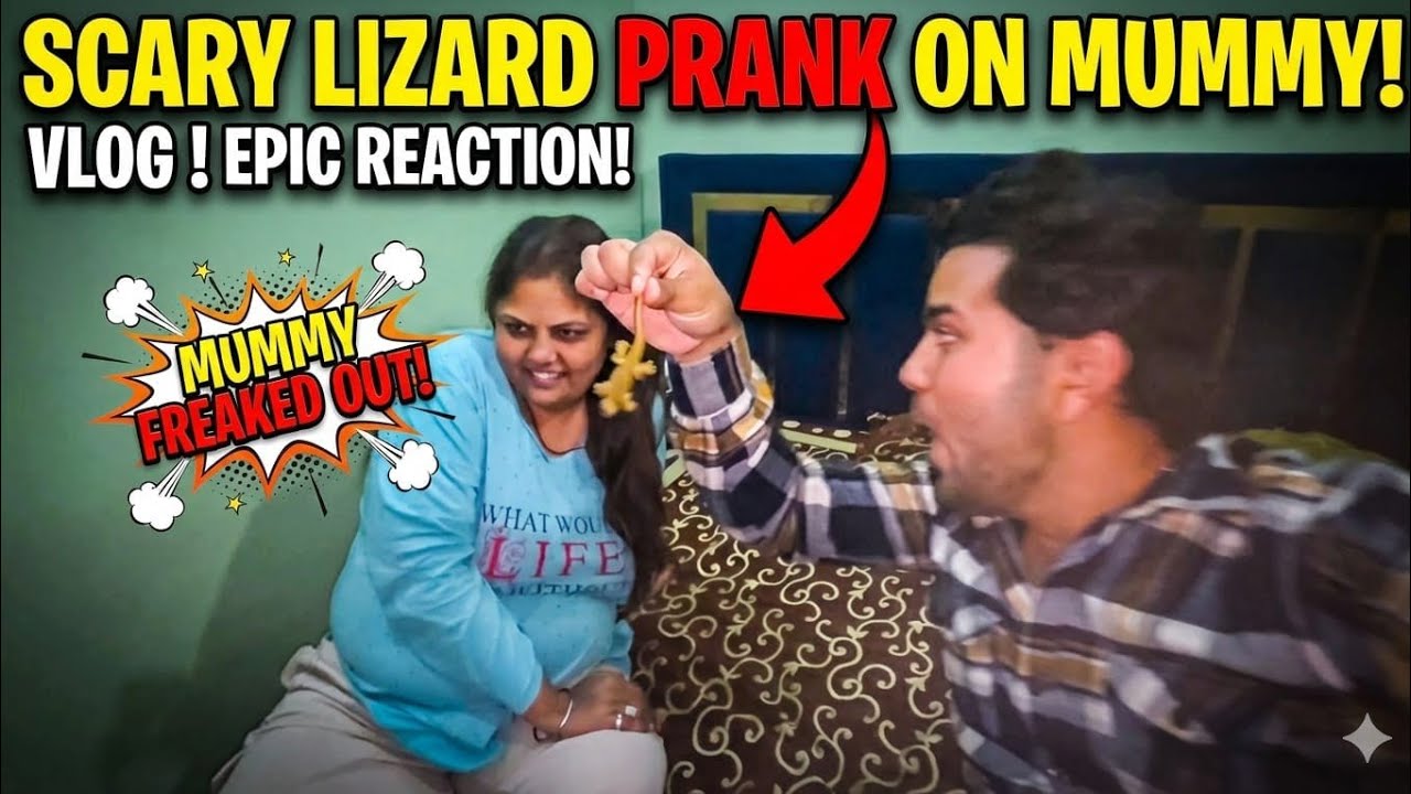 Lizard 🦎 prank on Mummy 🤯 Reaction | Day 30/365 vlog 