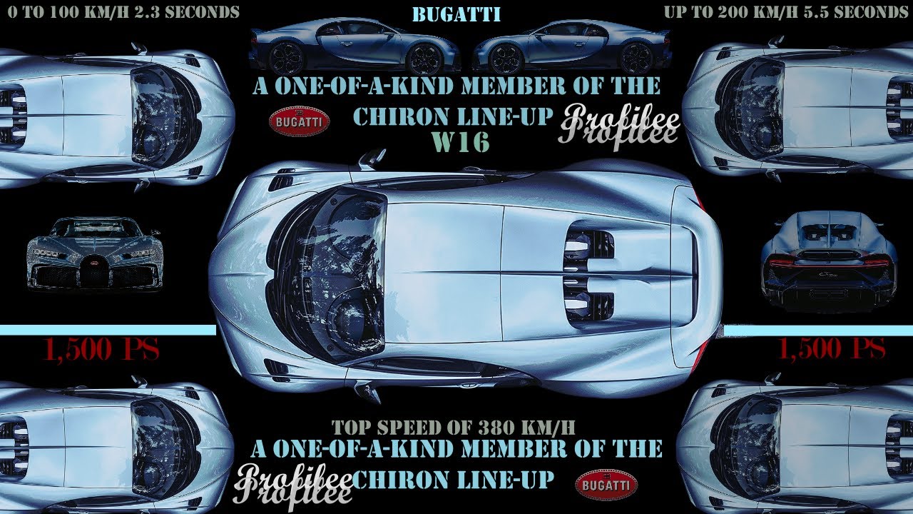 Bugatti Chiron Profilee (2022).A one-of-a-kind member of the Chiron line-up.