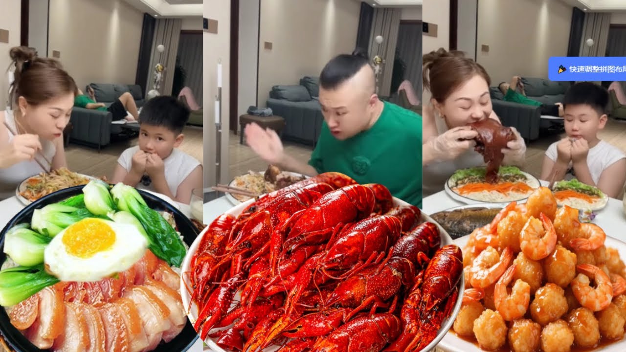 蠢老公吃饭时间玩手机，我和儿子悄悄吃掉所有饭菜，让他什后悔去吧！