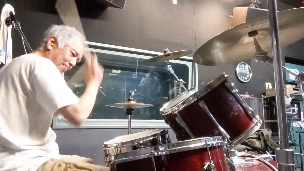 Rehearsal take of Masaaki Sakawa, drummer of the Japanese band Three Wise Monkeys