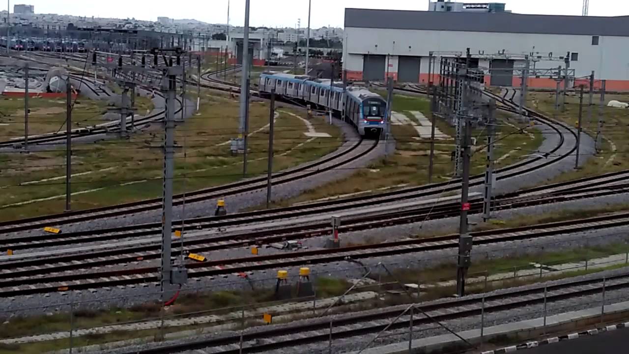 Hyderabad Metro Rail, Uppal Depot Closer View, Hyderabad Metro Train, HMR Trail run, L&T Metro Rail