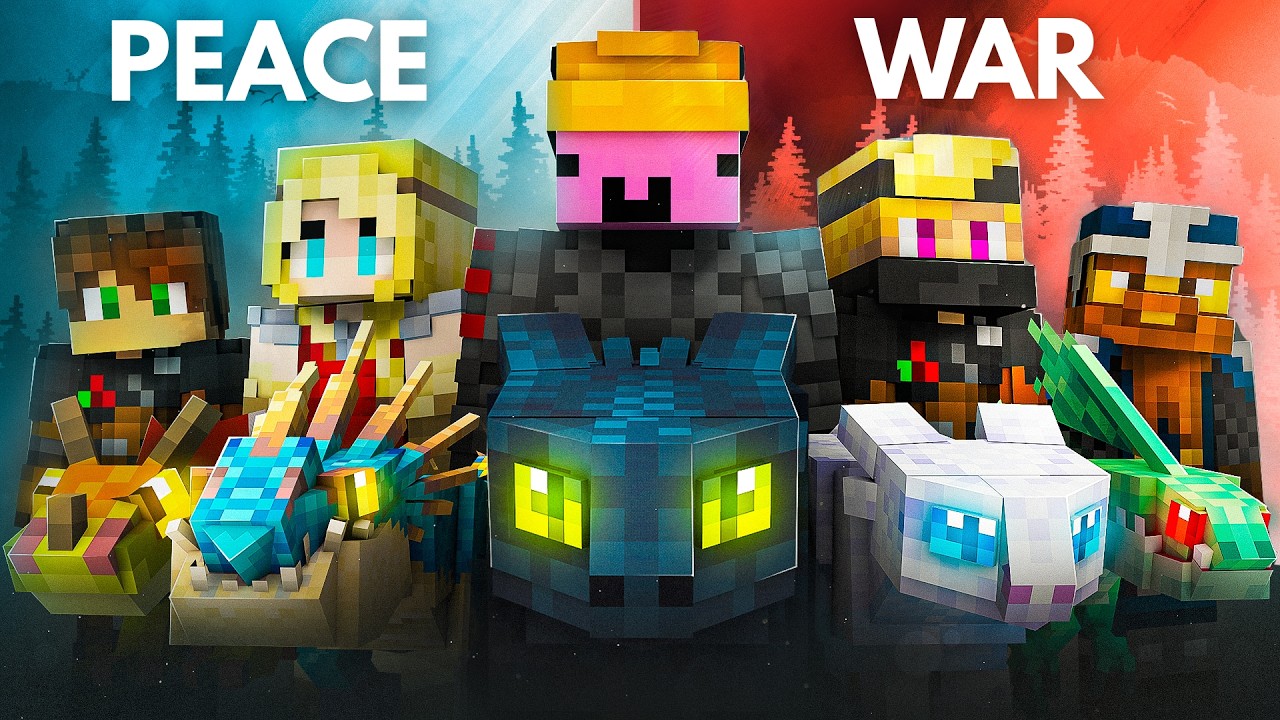 100 Players Simulate a How To Train Your Dragon SMP in Minecraft