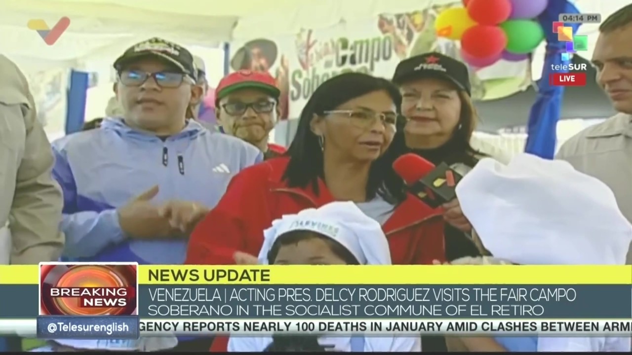 Venezuela | Acting Pres. Delcy Rodríguez visits the fair Campo Soberano