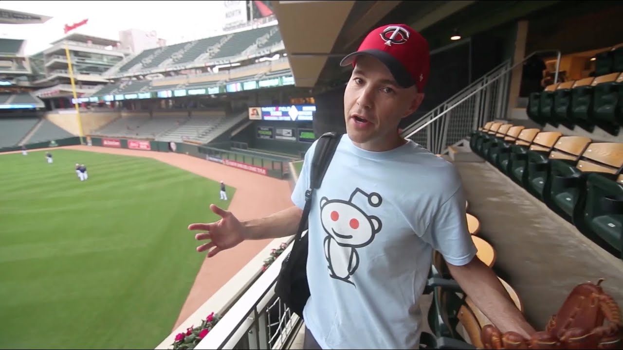 Snagging BP home runs all over the place at Target Field