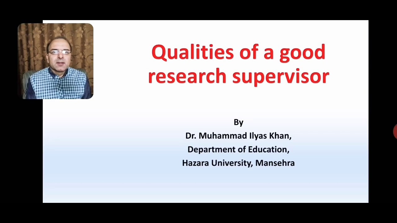 Qualities of good research supervisors
