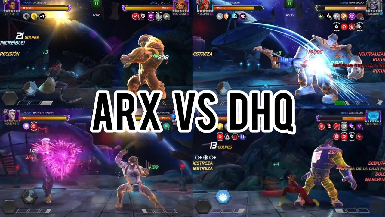 AW: Guerra de alianzas ARX vs DHQ S59W04 Tigra vs Thanos MCOC