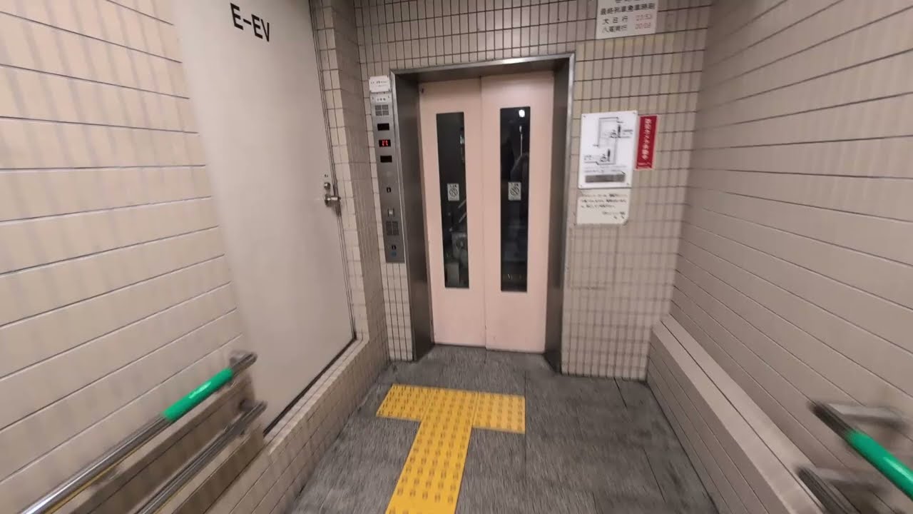 #Video #blogger 【FHD】Osaka Metro 谷町線・御堂筋線 天王寺駅の改札外側の御堂筋線改札階と谷町線改札階を結ぶエレベーターを撮ってみた！