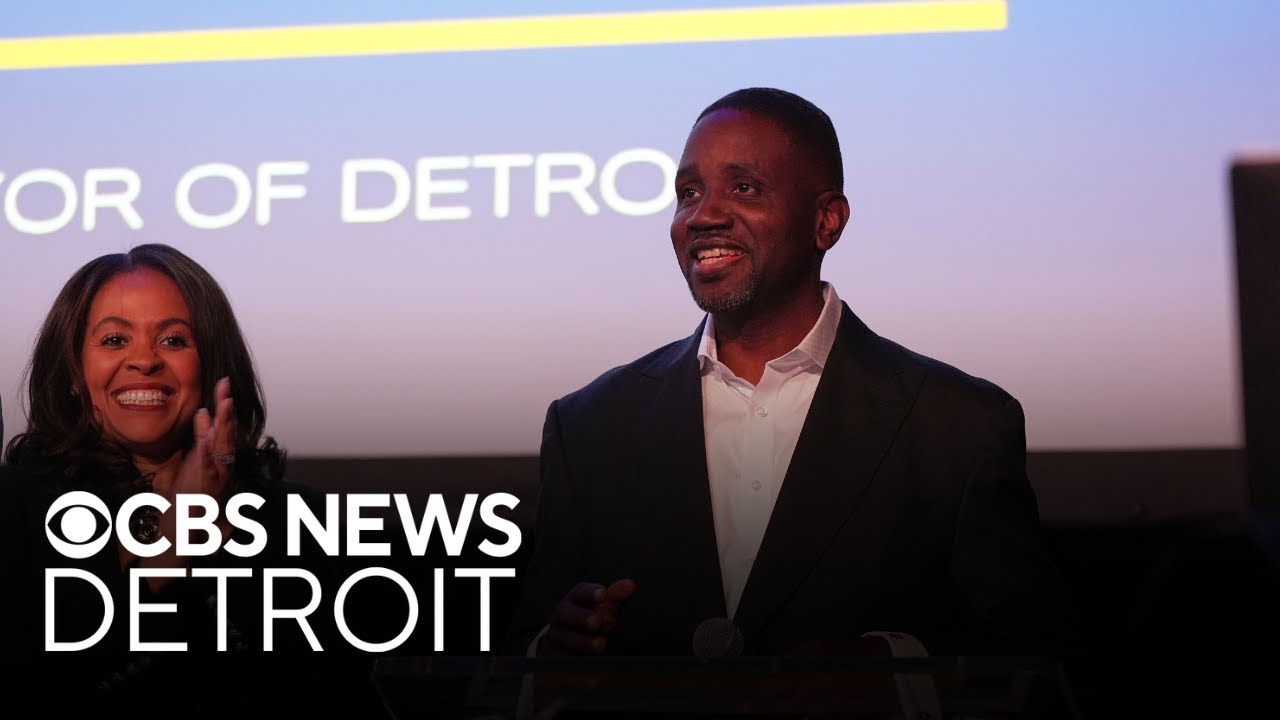 Solomon Kinloch delivers remarks after 2025 Detroit mayoral election