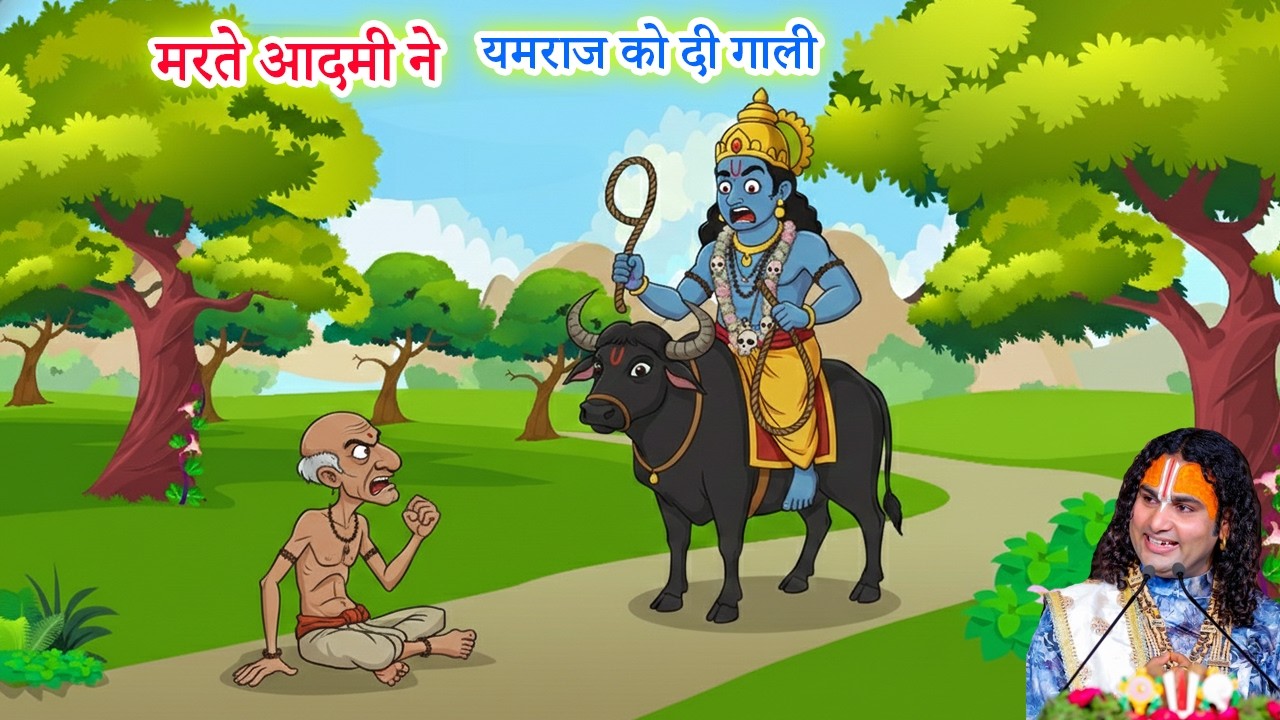 मरते आदमी ने यमराज को दी गाली - रोचक कथा | Dharmik Kahaniya #aniruddhacharyaji