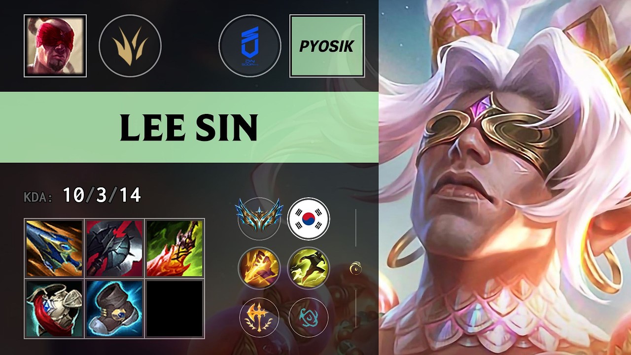 (DNS Pyosik) Lee Sin Jungle vs Taliyah - KR Challenger Patch 26.16